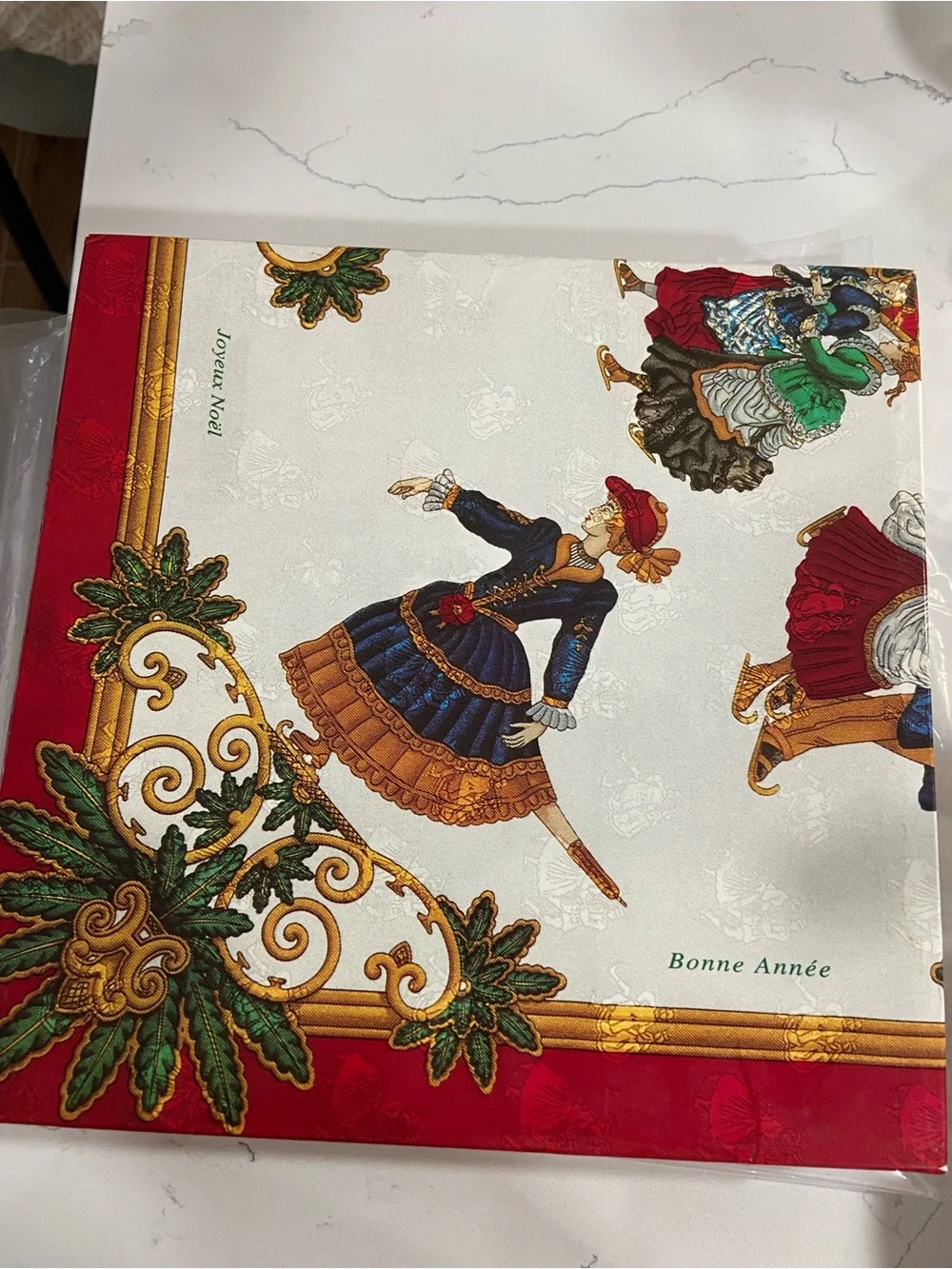 Vintage Hermès 10” Carré 90 Holiday Box – Joyeux Noël Bonne Année – Rare
